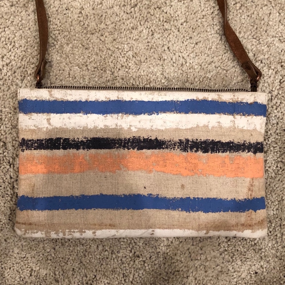 Striped Crossbody Bag